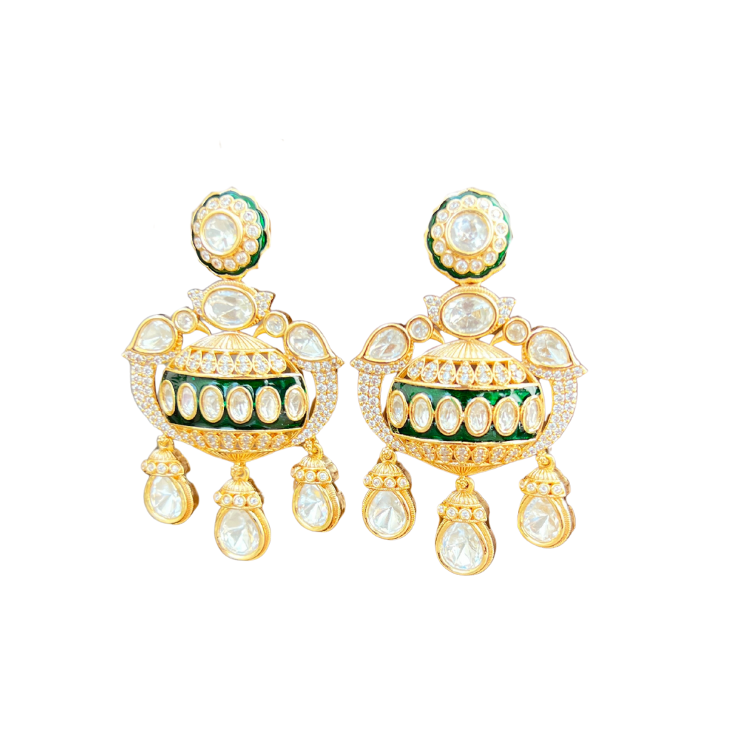 The Regal Dome Kundan Earrings