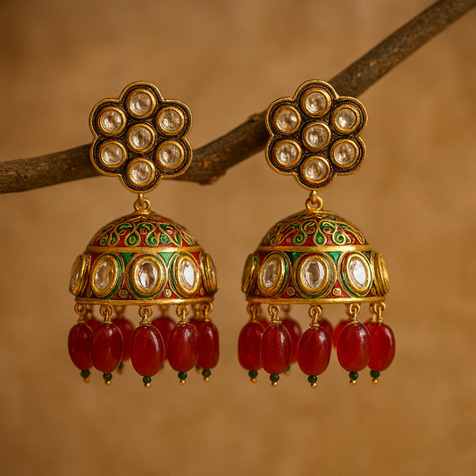 The Scarlet Royale Jhumkas