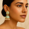 The Turquoise Blossom Jhumkas