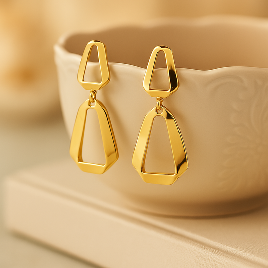 The Nova Frame Earringsn - Gold