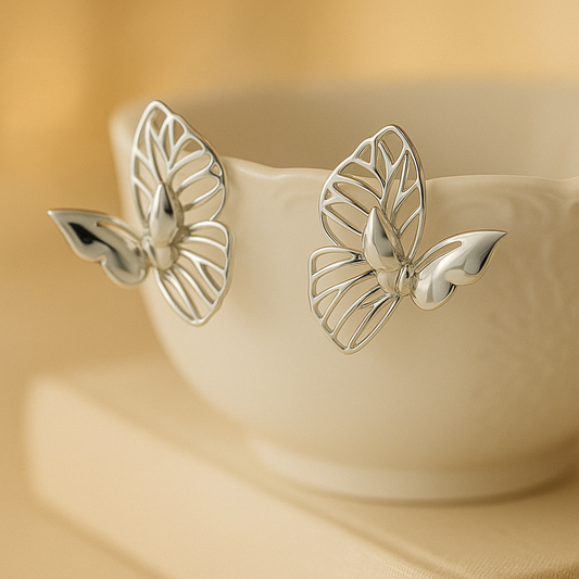 The Elira Wings Studs – Silver Edition