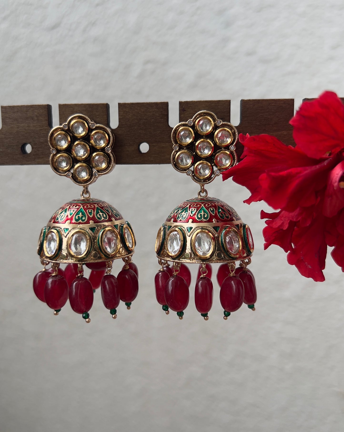 The Scarlet Royale Jhumkas