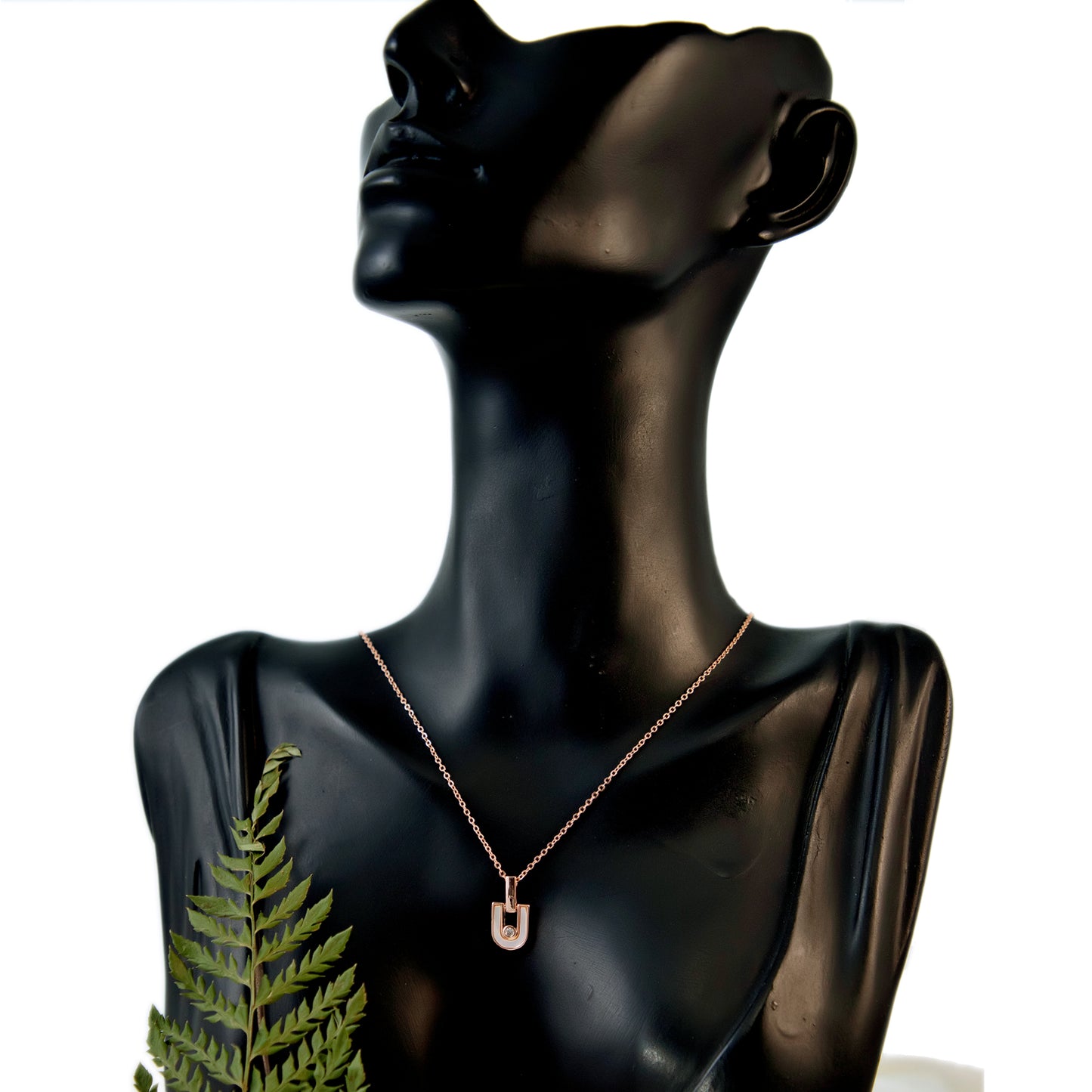 The Orbit Lock Necklace-Rose Gold