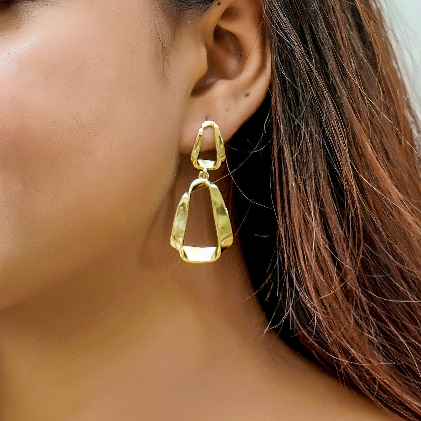 The Nova Frame Earringsn - Gold