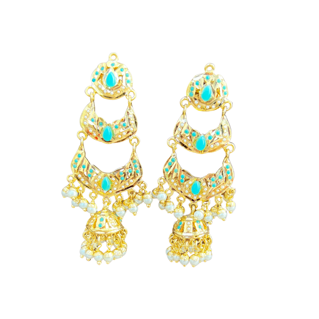 The Jadau Turquoise Chandbalis