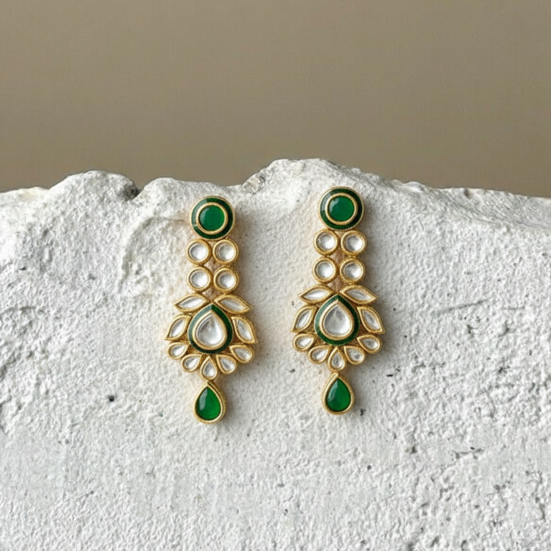 The Emerald Kundan Drops