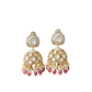 The Blush Rosé Polki Dome Earrings