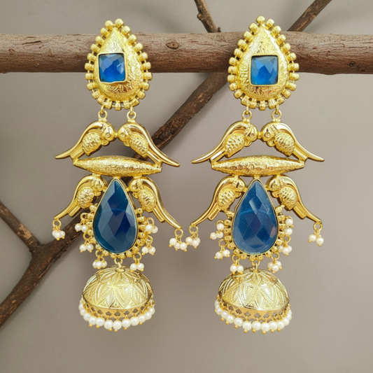 The Neel Mayura Jhumkas