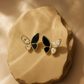 The Noir Papillon Studs