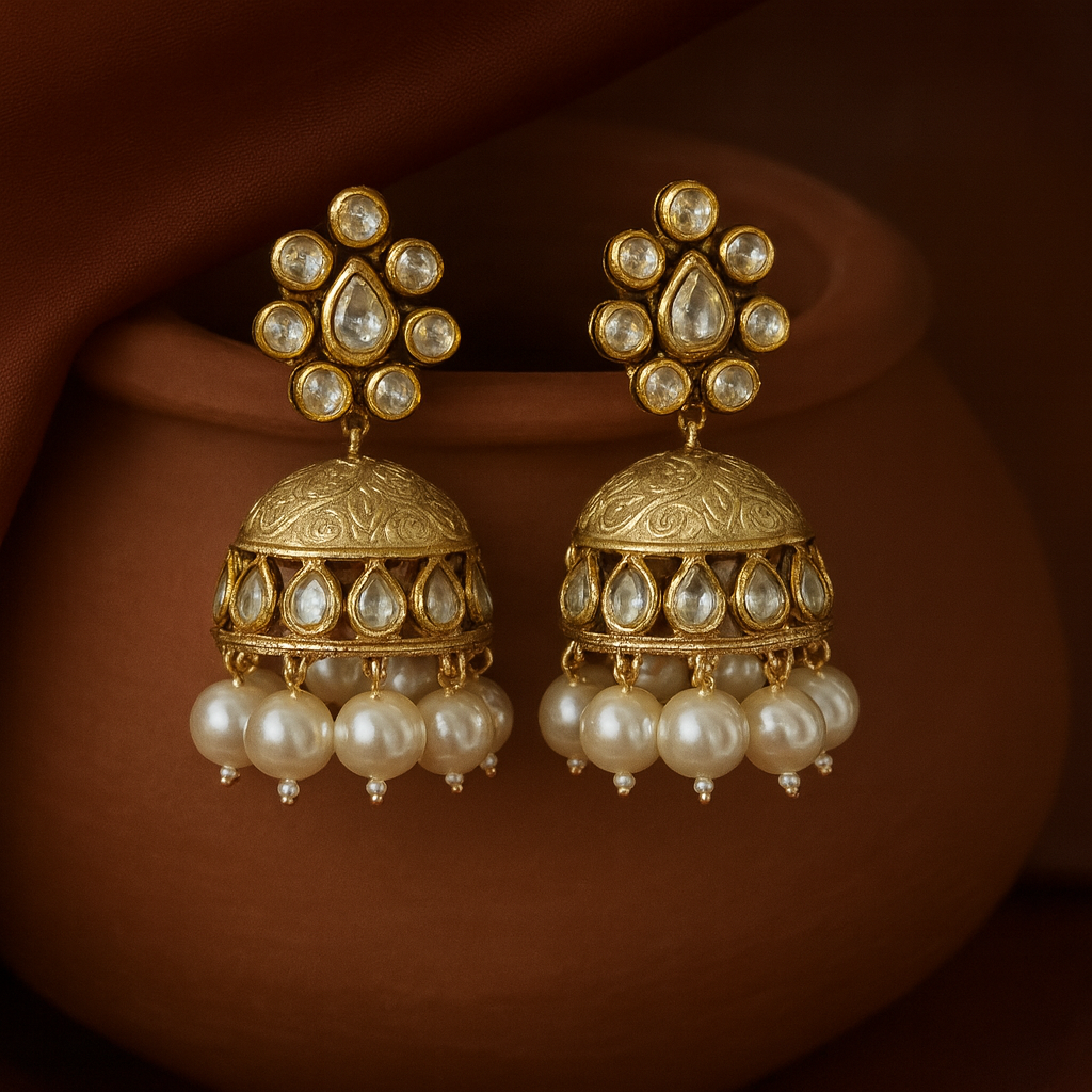 The Pearl Dynasty Jhumkas
