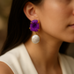 The Gemdrop Radiance Earrings - Purple