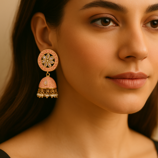 The Blossom Pearl Jhumkas