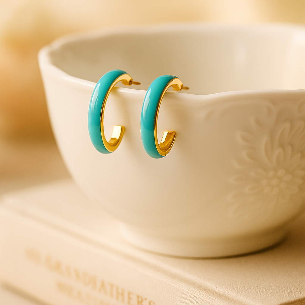 The Bloom Loop Earrings – Aqua Edition