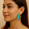The Bloom Loop Earrings – Aqua Edition