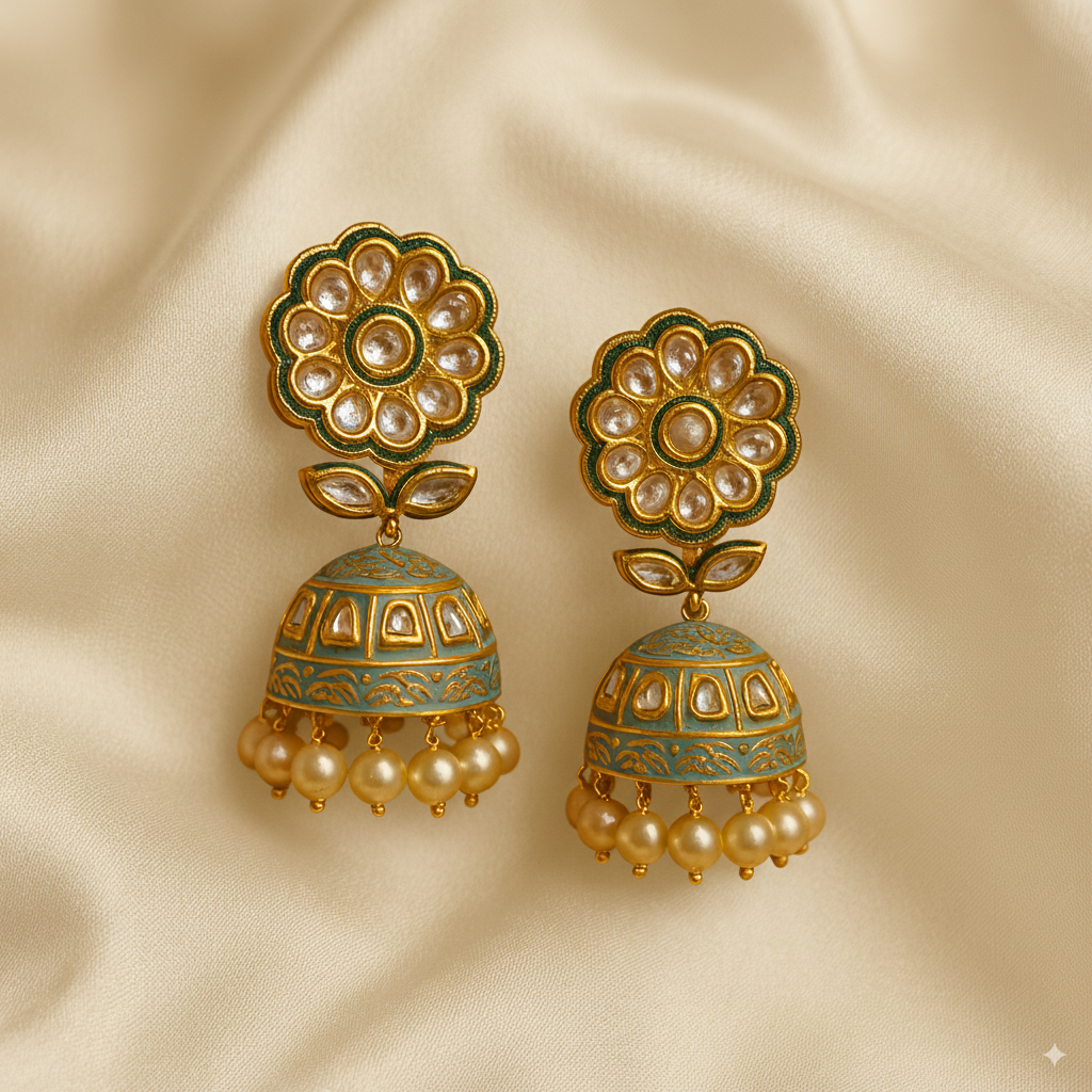The Blossom Glow Jhumkas