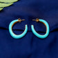 The Bloom Loop Earrings – Aqua Edition