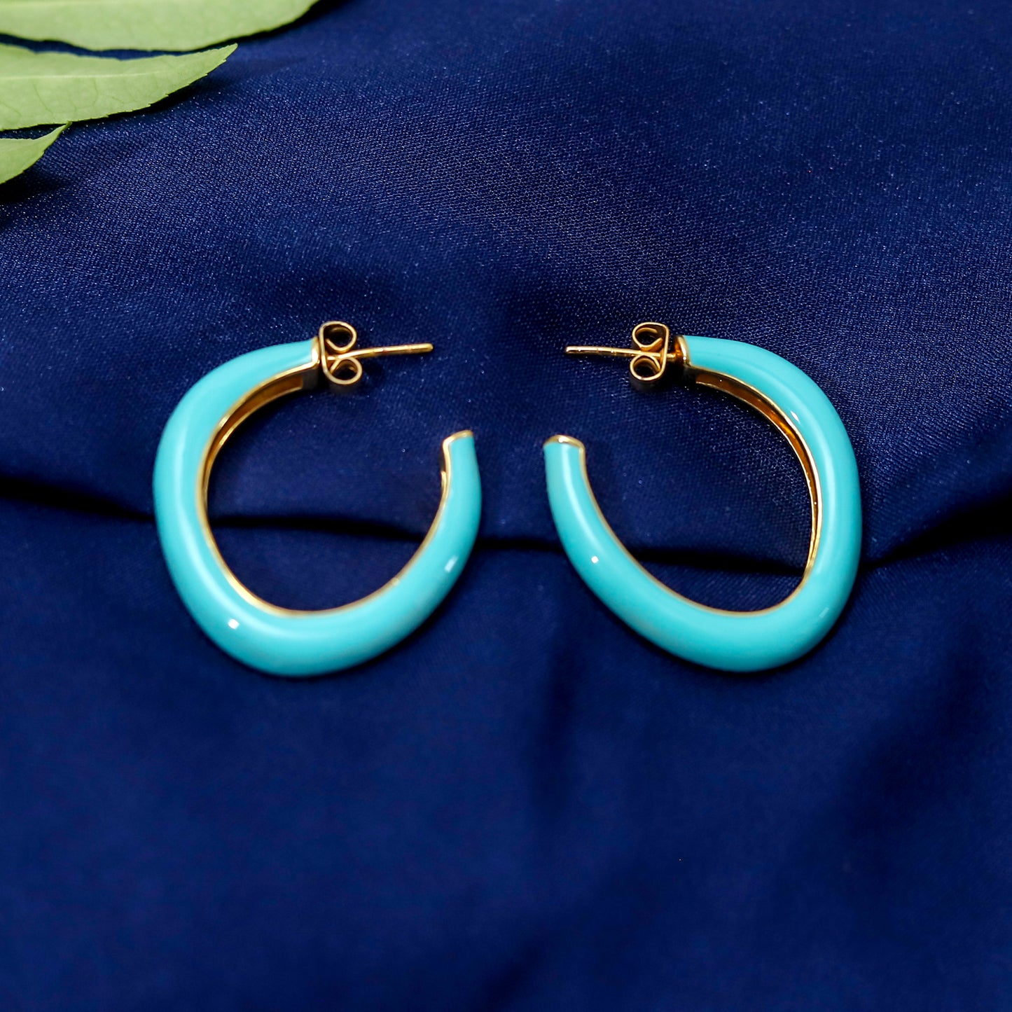 The Bloom Loop Earrings – Aqua Edition