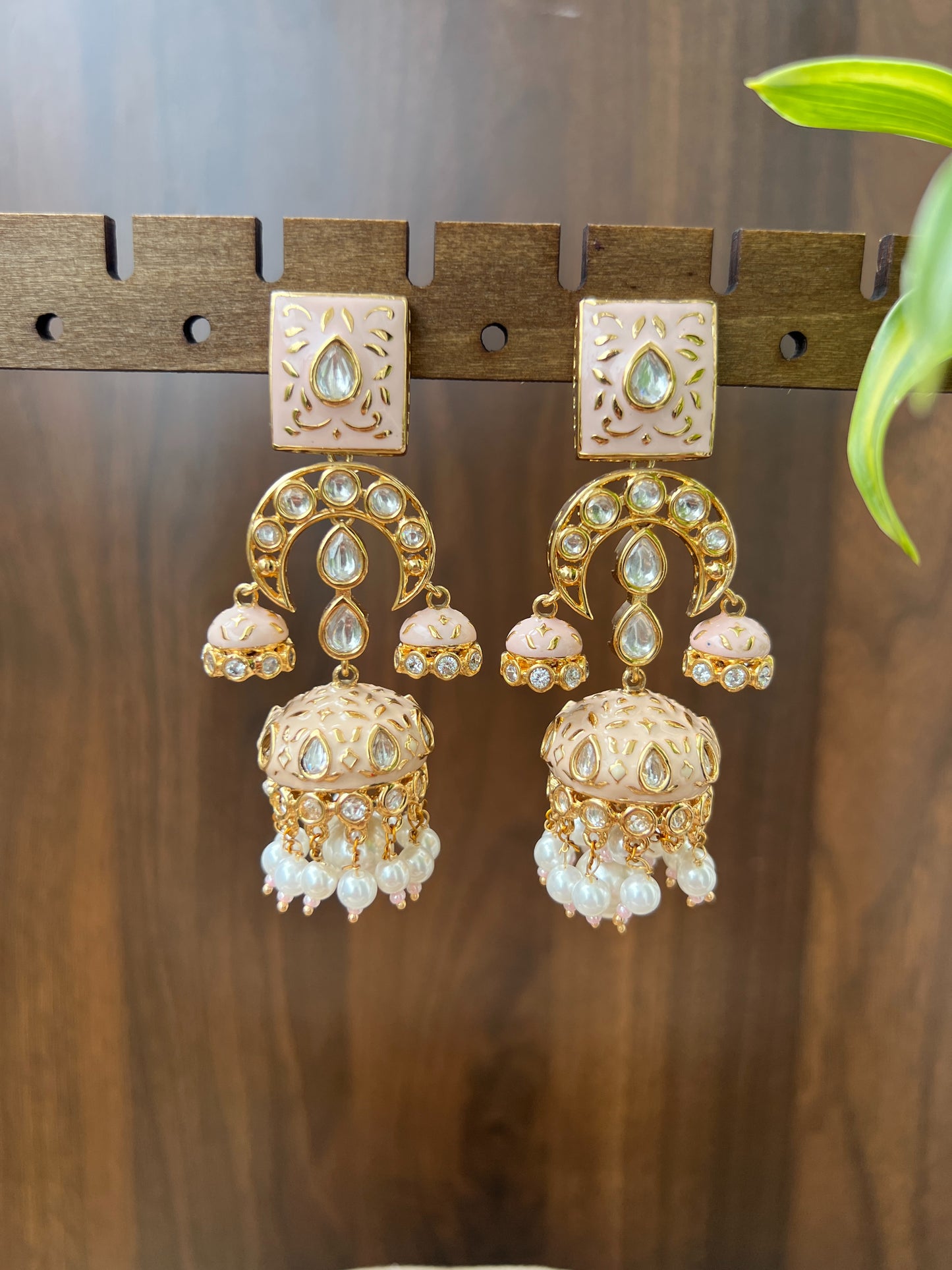 The Blush Royale Chandbali Jhumkas