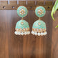 The Turquoise Blossom Jhumkas
