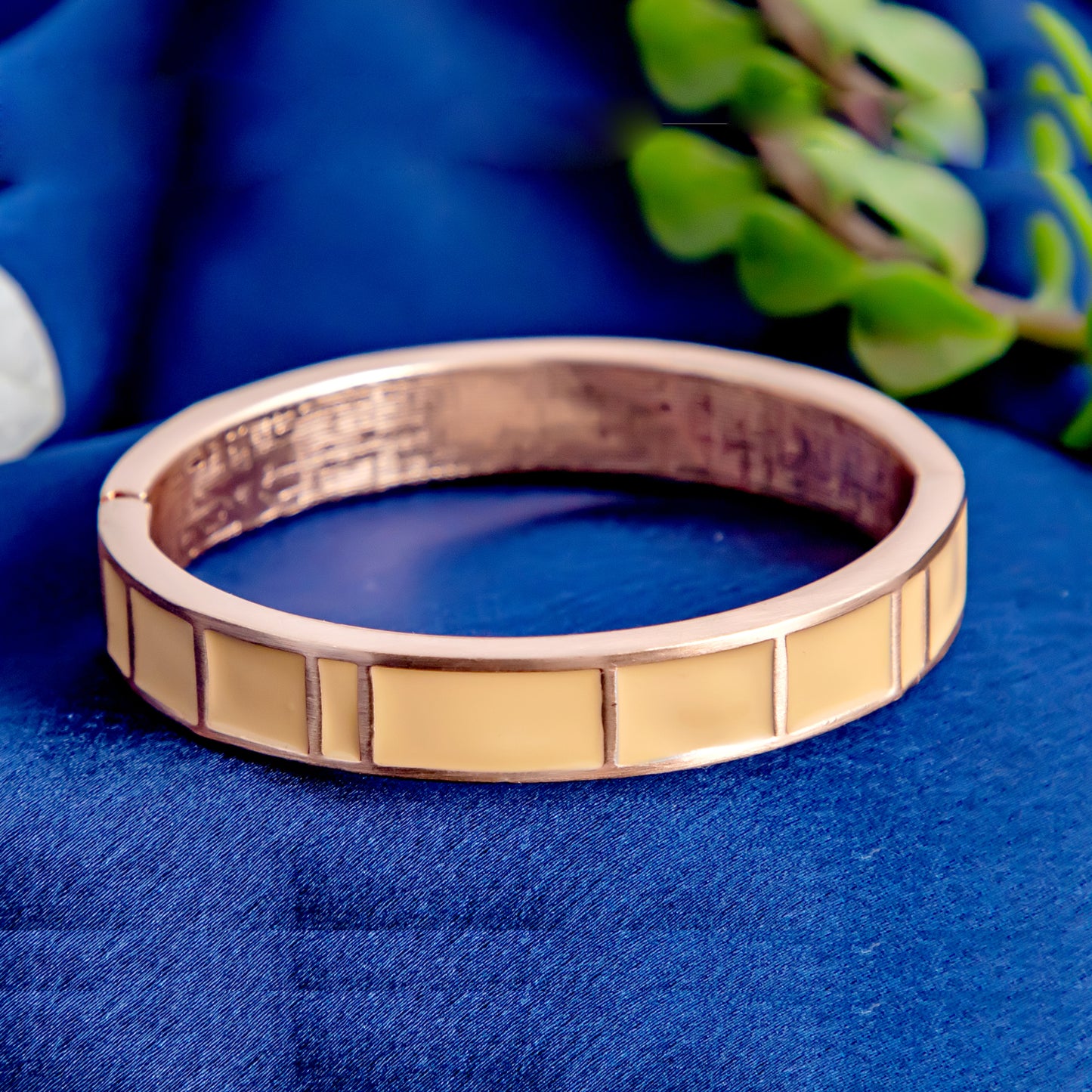 The City Tile Bangle-Ivory Cream