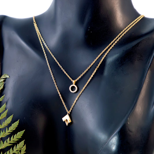 The Lumen Cube Necklace-Gold