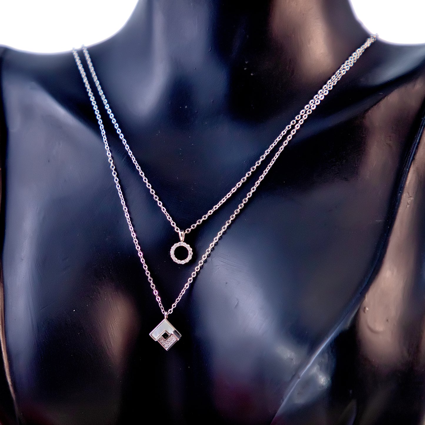 The Lumen Cube Necklace-Silver