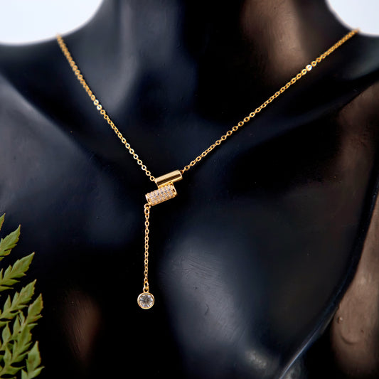 The Vega Slide Necklace-Gold