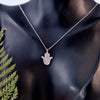The Guardian Palm Necklace-Silver