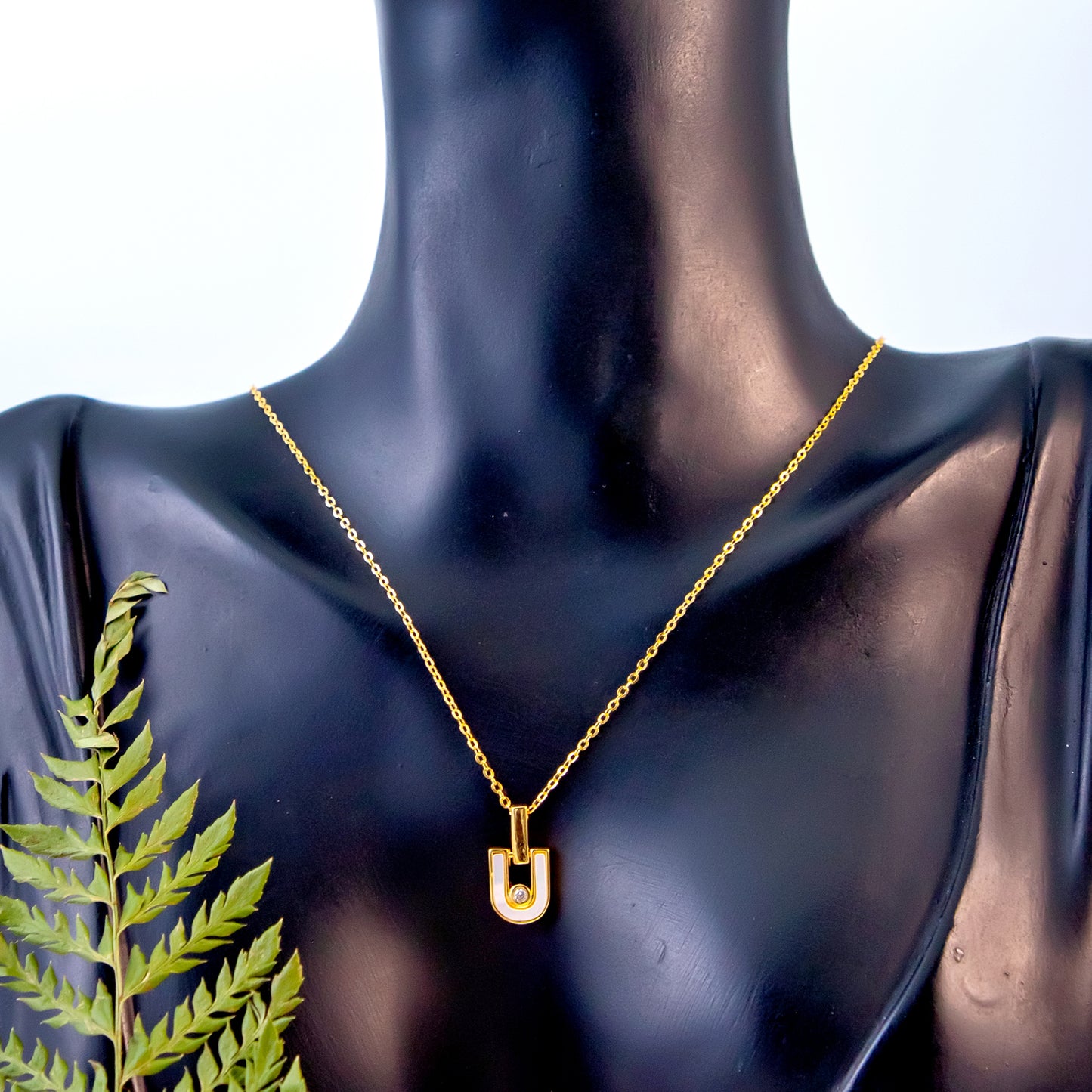 The Orbit Lock Necklace-Rose Gold