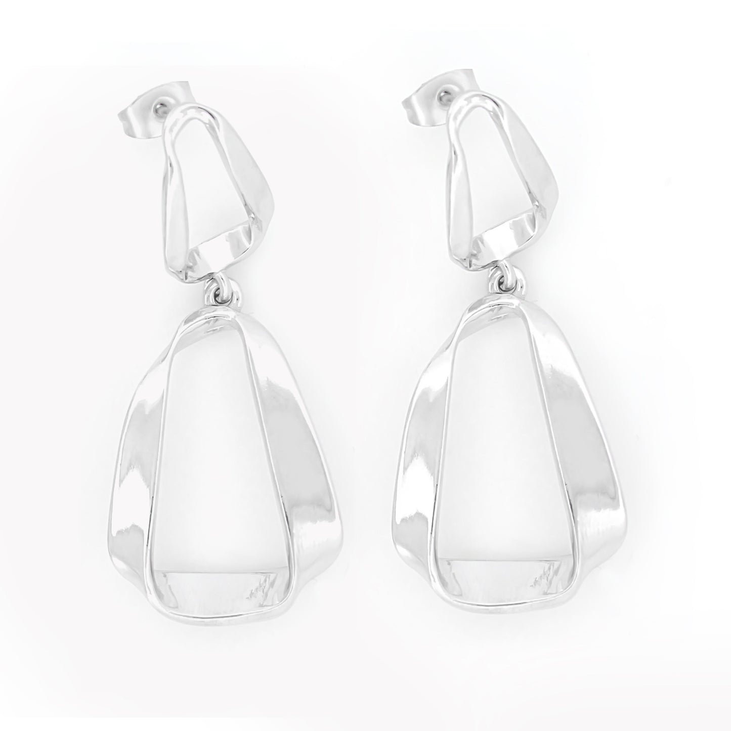 The Nova Frame Earrings - Silver Edition