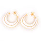 Chic White Enamel Hoop Earrings