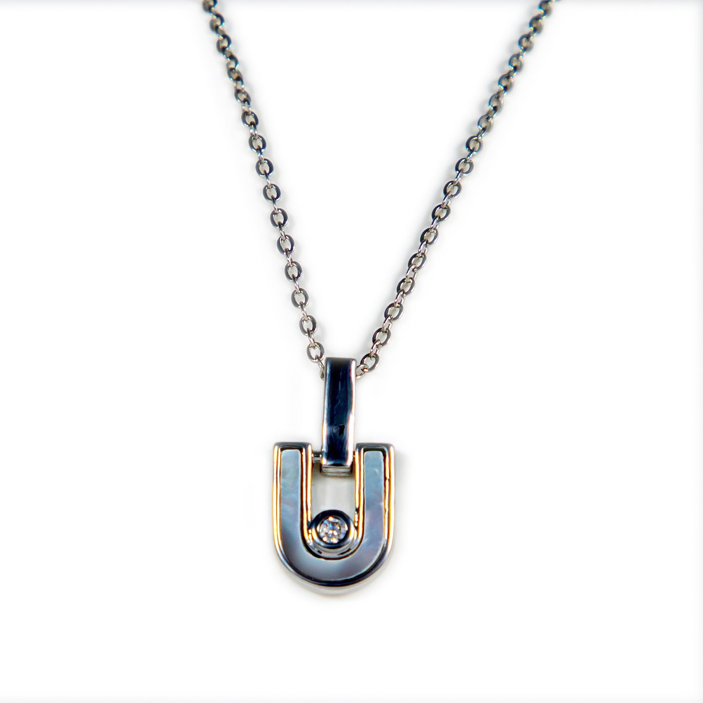 The Orbit Lock Necklace-Silver