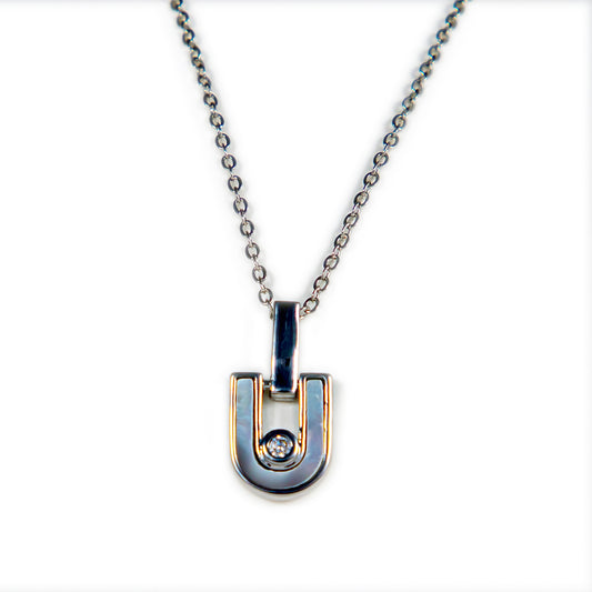 The Orbit Lock Necklace-Silver