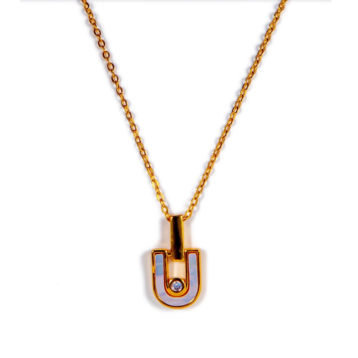 The Orbit Lock Necklace-Gold