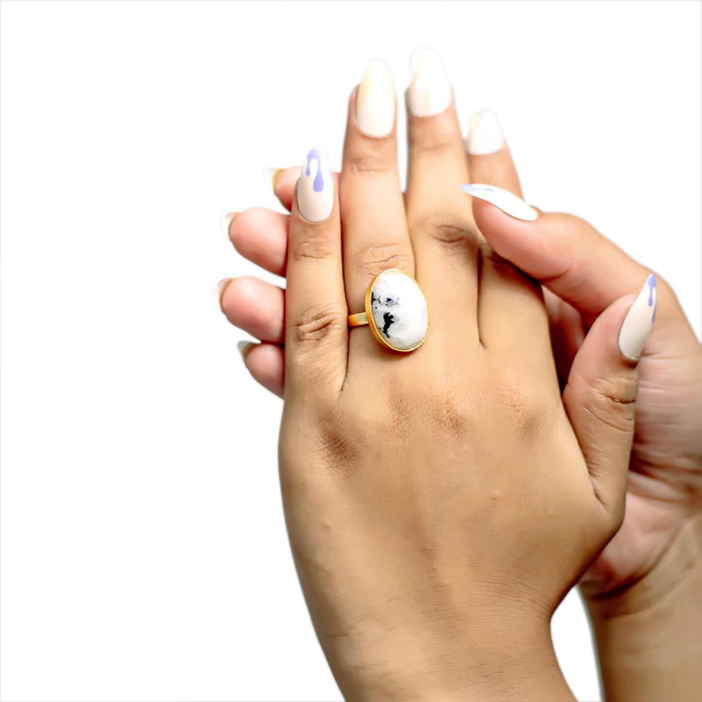 The Moonstone Veil Rings