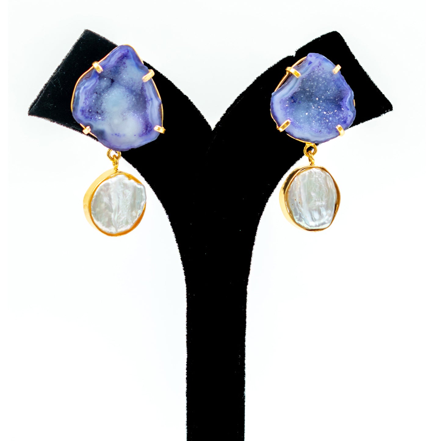 The Gemdrop Radiance Earrings - Deep Indigo