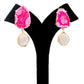The Gemdrop Radiance Earrings - Hot pink