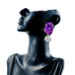 The Gemdrop Radiance Earrings - Purple