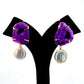 The Gemdrop Radiance Earrings - Purple